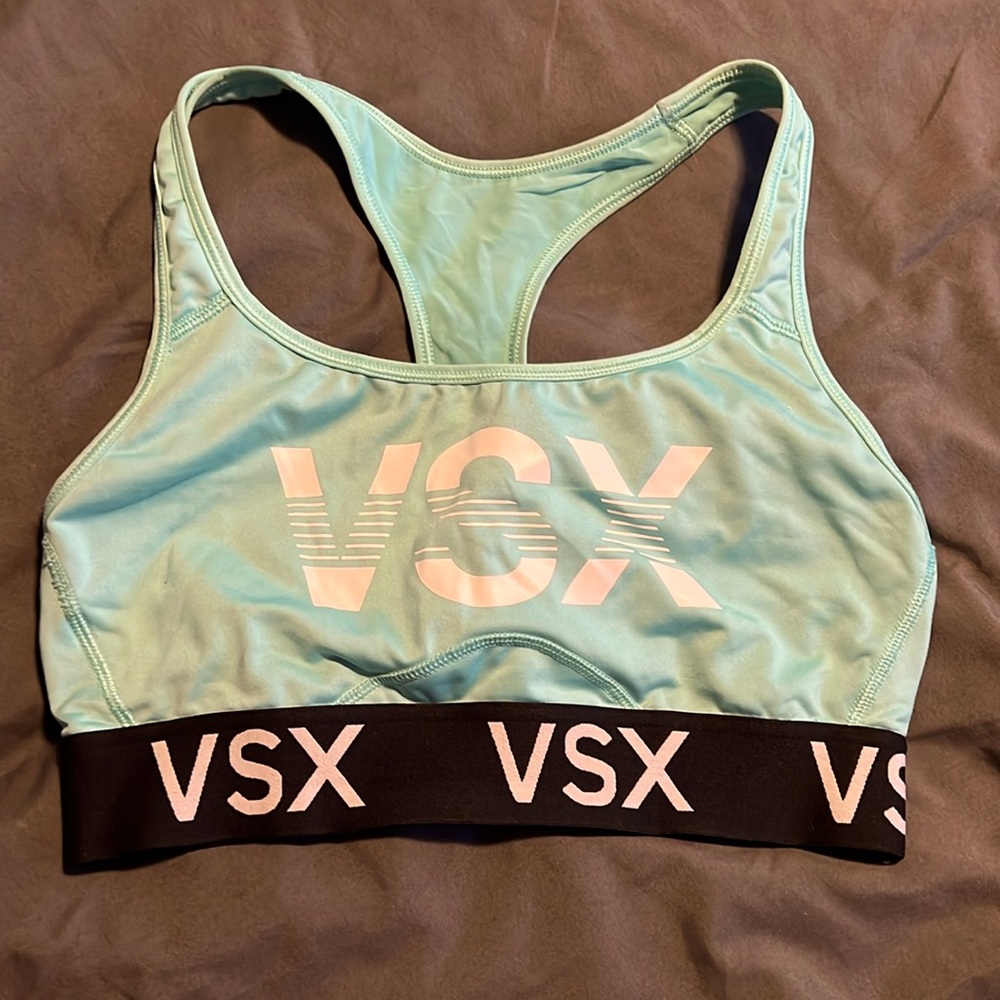 2 VSX SPORT BRAS woman’s teal & neon green size Small